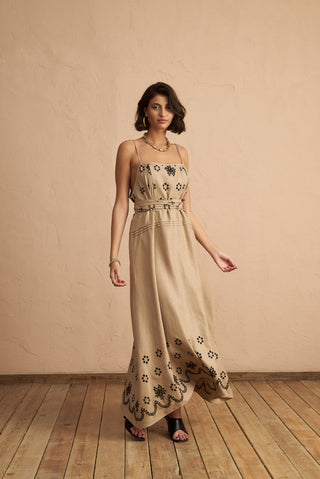 karavan clothing fashion spring summer 25 krvn cielo dress beige