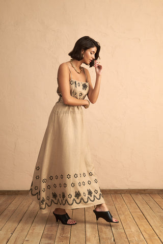 karavan clothing fashion spring summer 25 krvn cielo dress beige