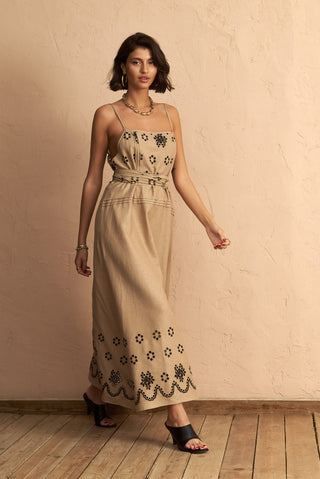 karavan clothing fashion spring summer 25 krvn cielo dress beige