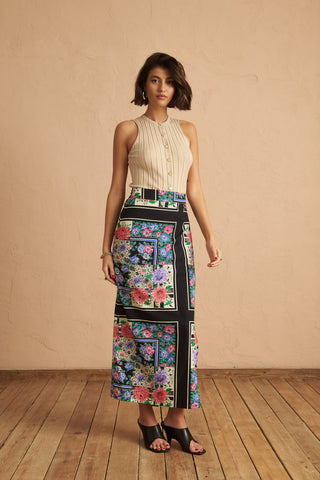 karavan clothing fashion spring summer 25 pam skirt floral black