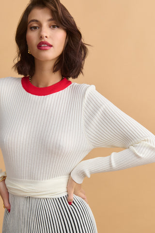 karavan clothing fashion well i did fall winter 24 25 nina knitted dress ivory black