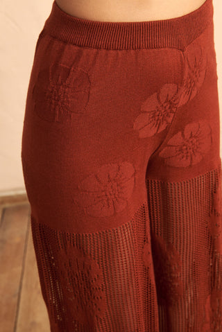 karavan clothing fashion spring summer 25 krvn nyla knitted trousers brown