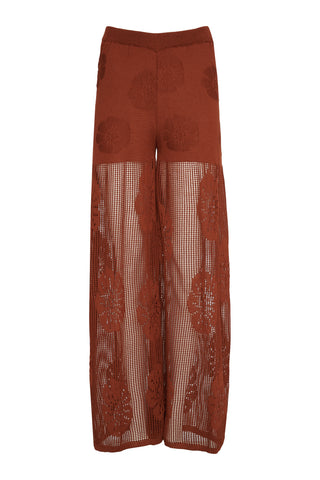 karavan clothing fashion spring summer 25 krvn nyla knitted trousers brown
