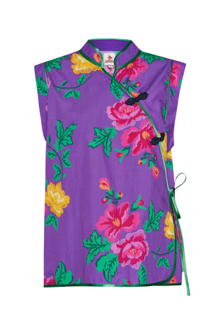 karavan clothing fashion spring summer 26 nai collection olivia shirt purple floral yellow