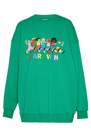 karavan clothing fashion spring summer 26 nai collection ophelia sweatshirt green