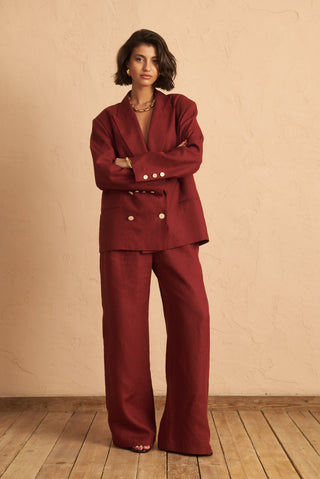 karavan clothing fashion spring summer 25 isabel blazer bordeaux