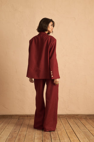 karavan clothing fashion spring summer 25 isabel blazer bordeaux