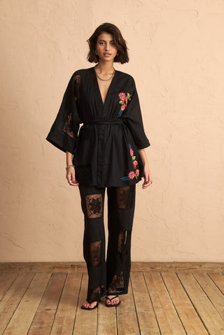 karavan clothing fashion spring summer 25 persa kimono black