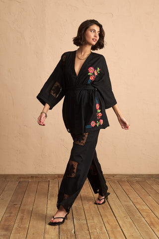 karavan clothing fashion spring summer 25 persa kimono black
