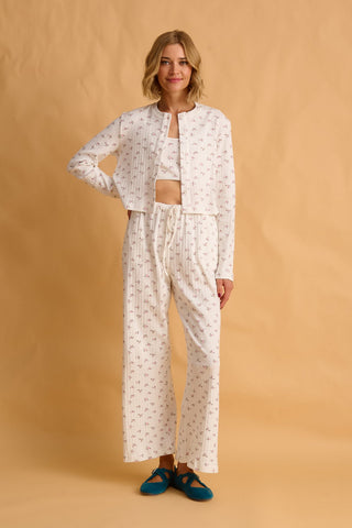 karavan clothing fashion fall winter 25 homecoming homeware collection pointelle cardigan pink flowers