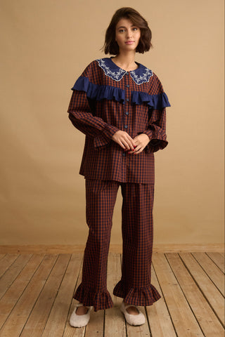 Pyjamas Set (Brown Check)