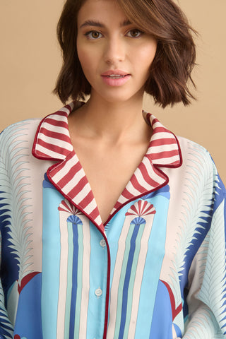 Silk Pyjamas Top (Fan)