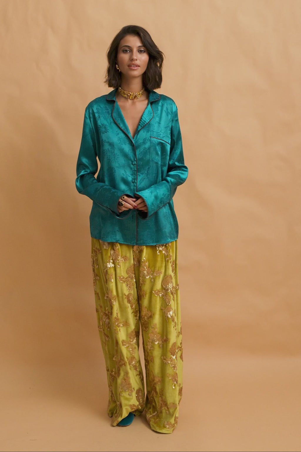 karavan clothing fashion fall winter 25 krvn homecoming collection demi trousers lime