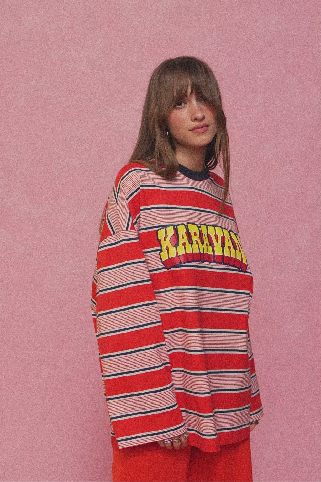 karavan clothing fashion spring summer 26 nai collection madeline longsleeve red bue stripes