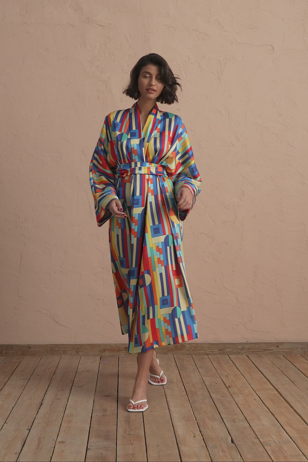 karavan clothing fashion spring summer 25 planet karavan vitro loungewear robe multicolor