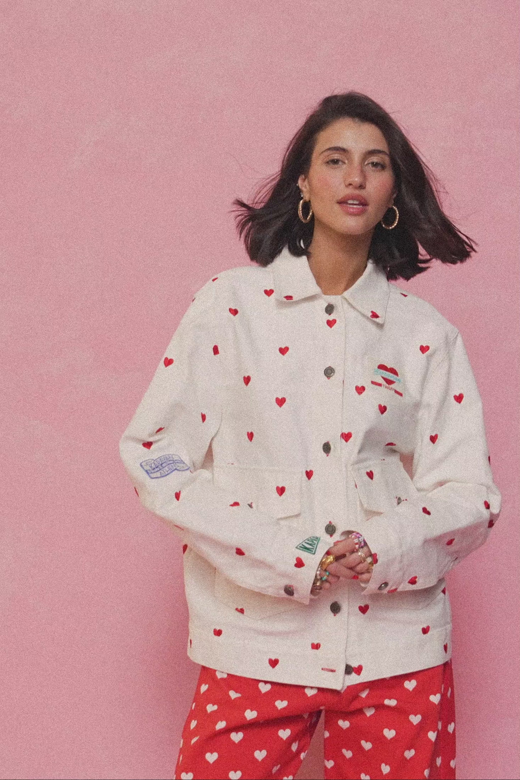 karavan clothing fashion spring summer 26 nai collection eliza jacket polka hearts