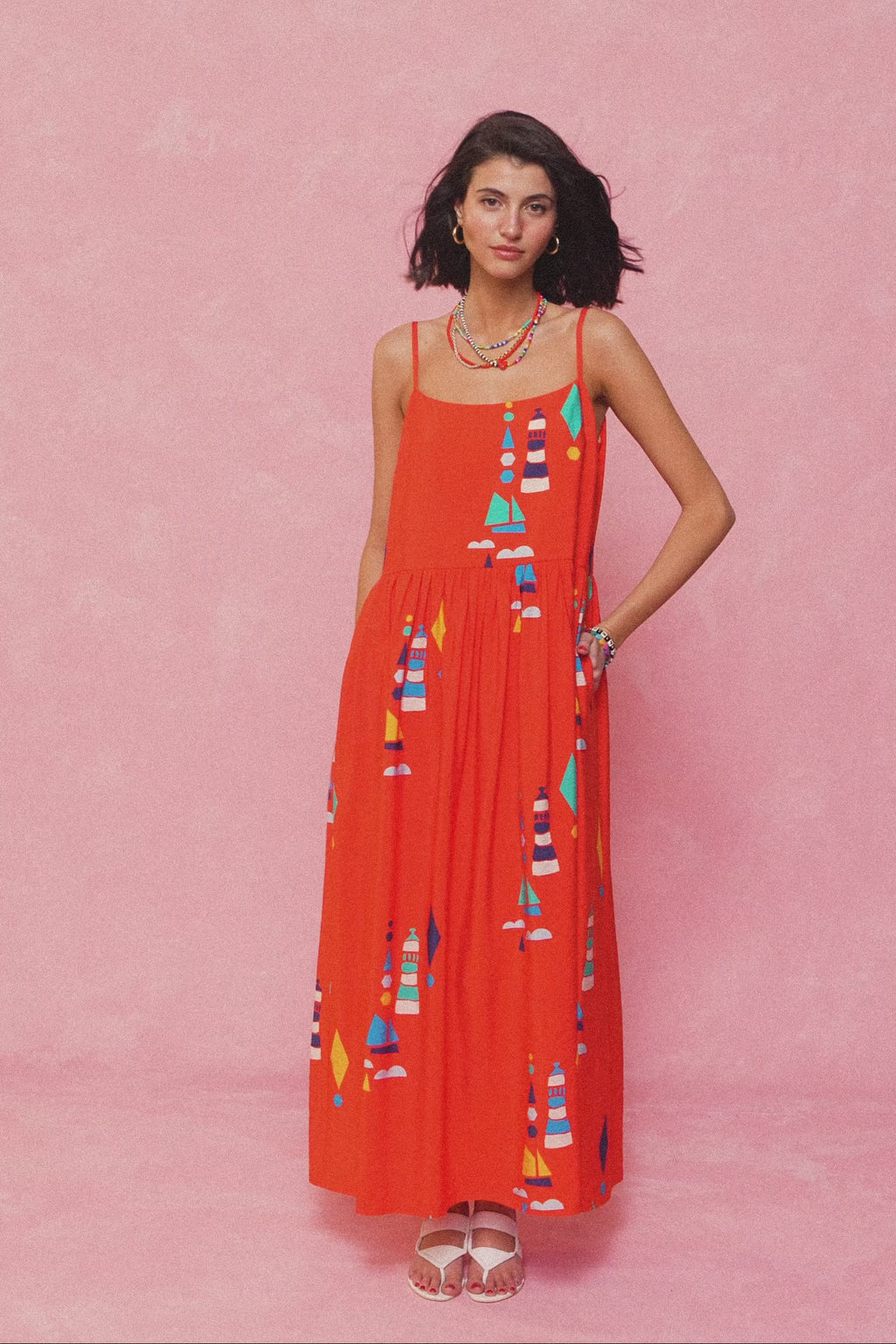 karavan clothing fashion spring summer 26 nai collection bruna dress red