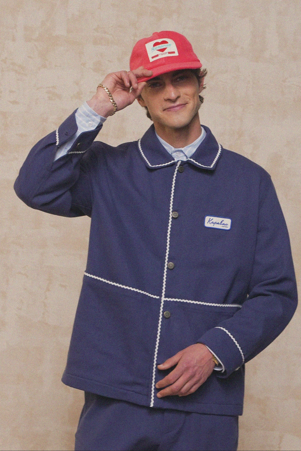 karavan clothing fashion spring summer 26 men nai collection miguel jacket blue