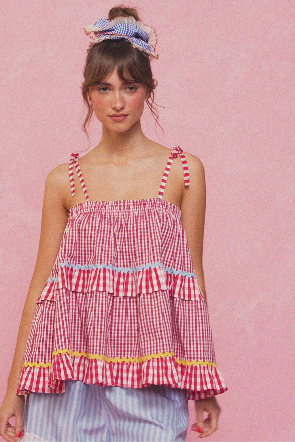 karavan clothing fashion planet homeware spring summer 26 nai collection top red checked