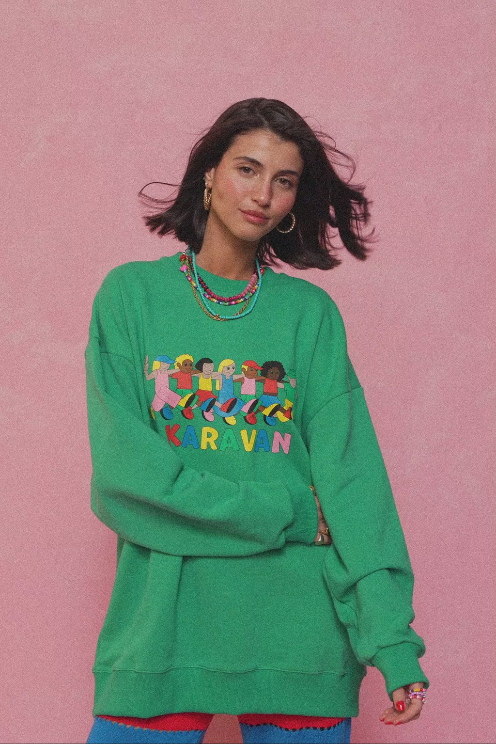 karavan clothing fashion spring summer 26 nai collection ophelia sweatshirt green