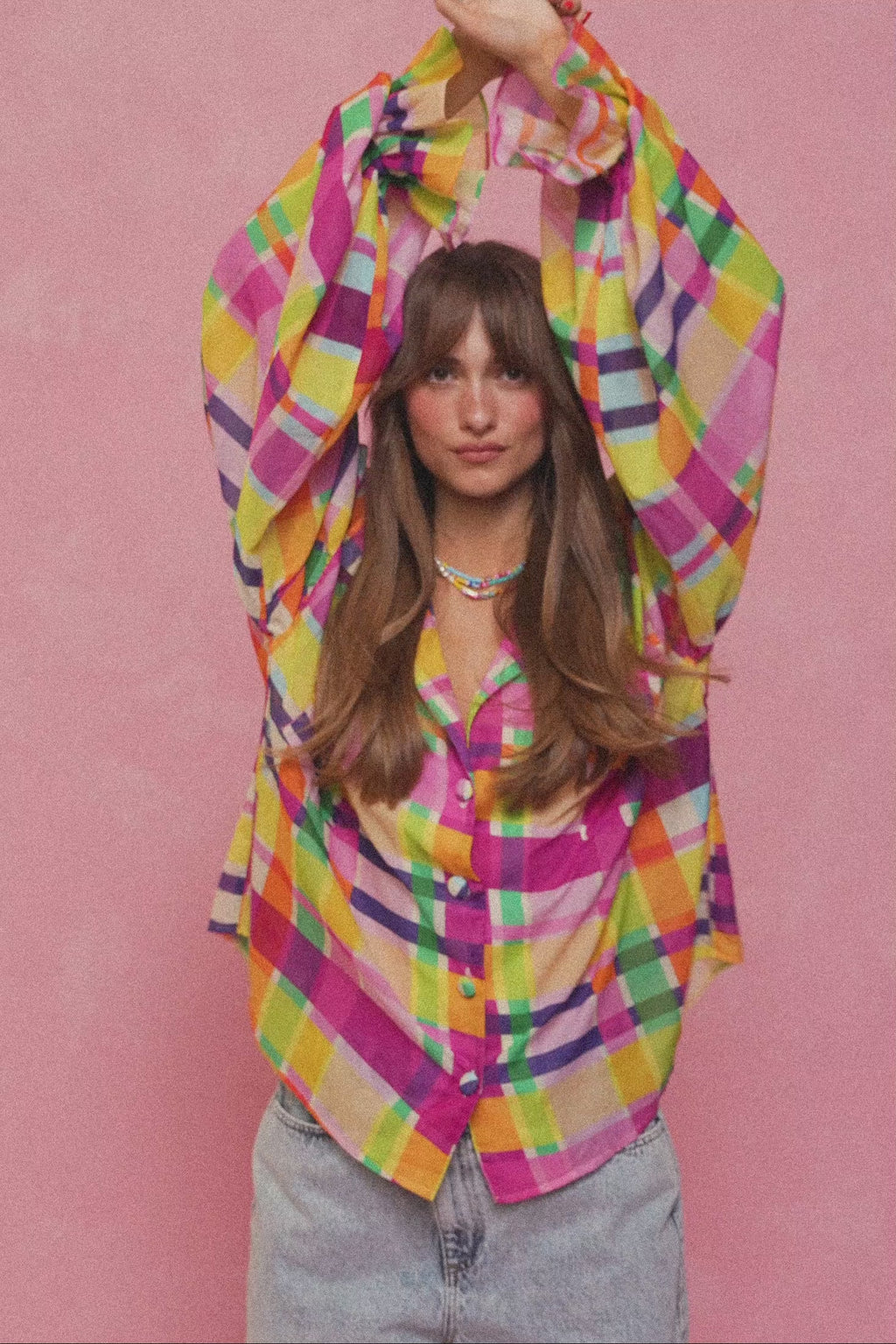 karavan clothing fashion spring summer 26 nai collection stella shirt multicolor checked