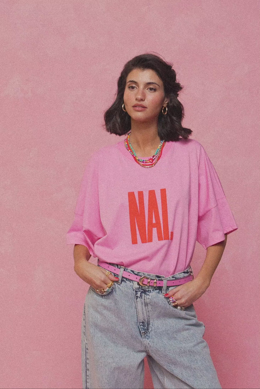 karavan clothing fashion spring summer 26 nai collection fiorella tee pink