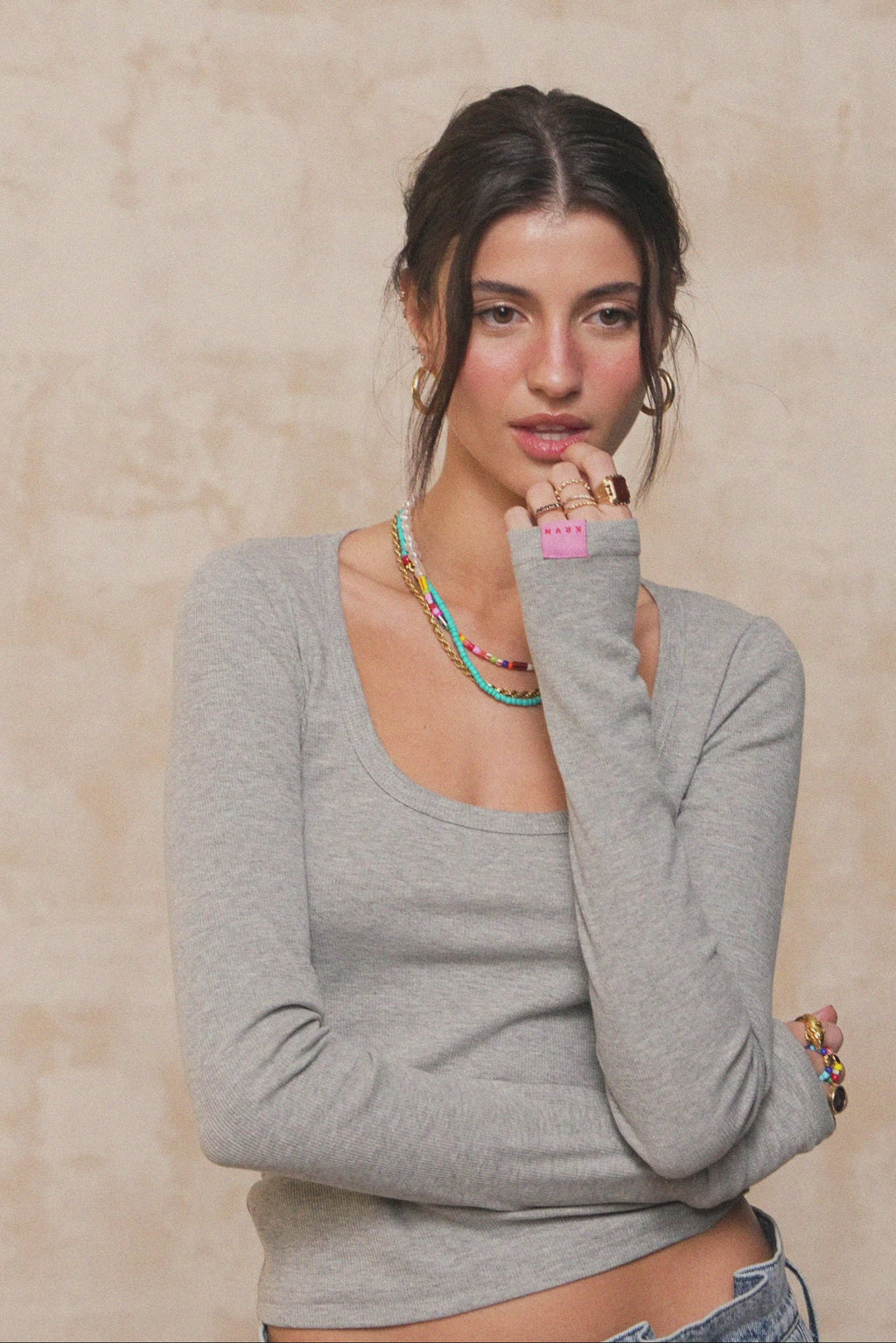 karavan clothing fashion krvn spring summer 26 nai collection magda top grey