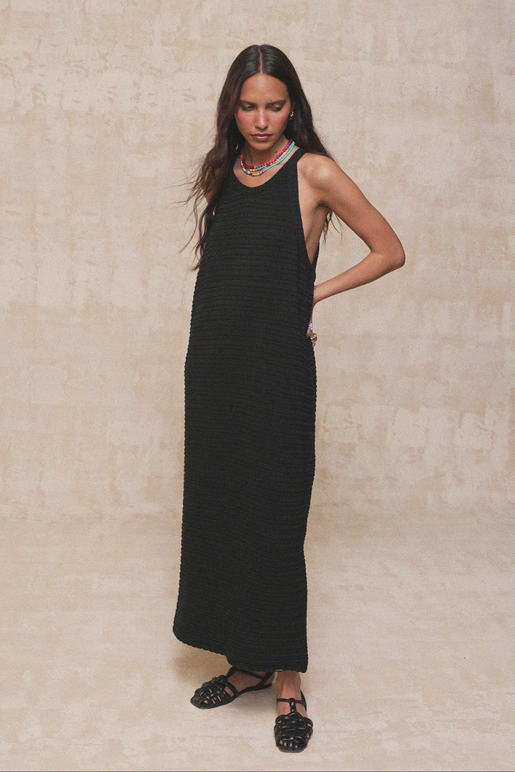 karavan clothing fashion krvn spring summer 26 nai collection sienna knitted dress black