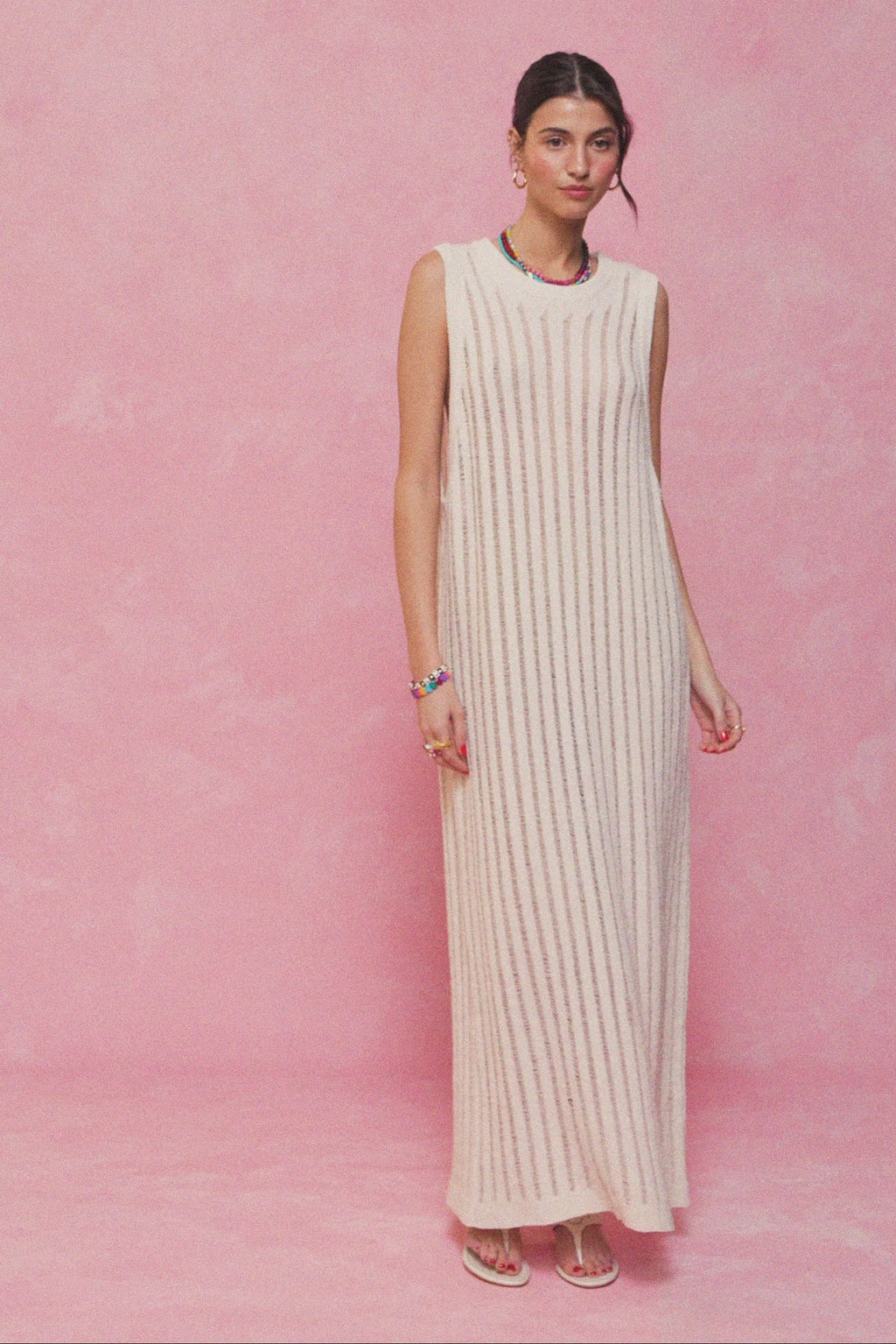 karavan clothing fashion spring summer 26 krvn nai collection taylor knitted dress ivory