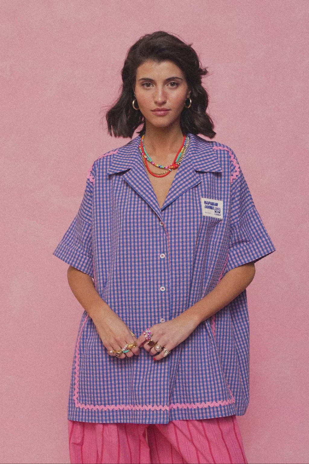 karavan clothing fashion spring summer 26 nai collection ilaira shirt checked blue