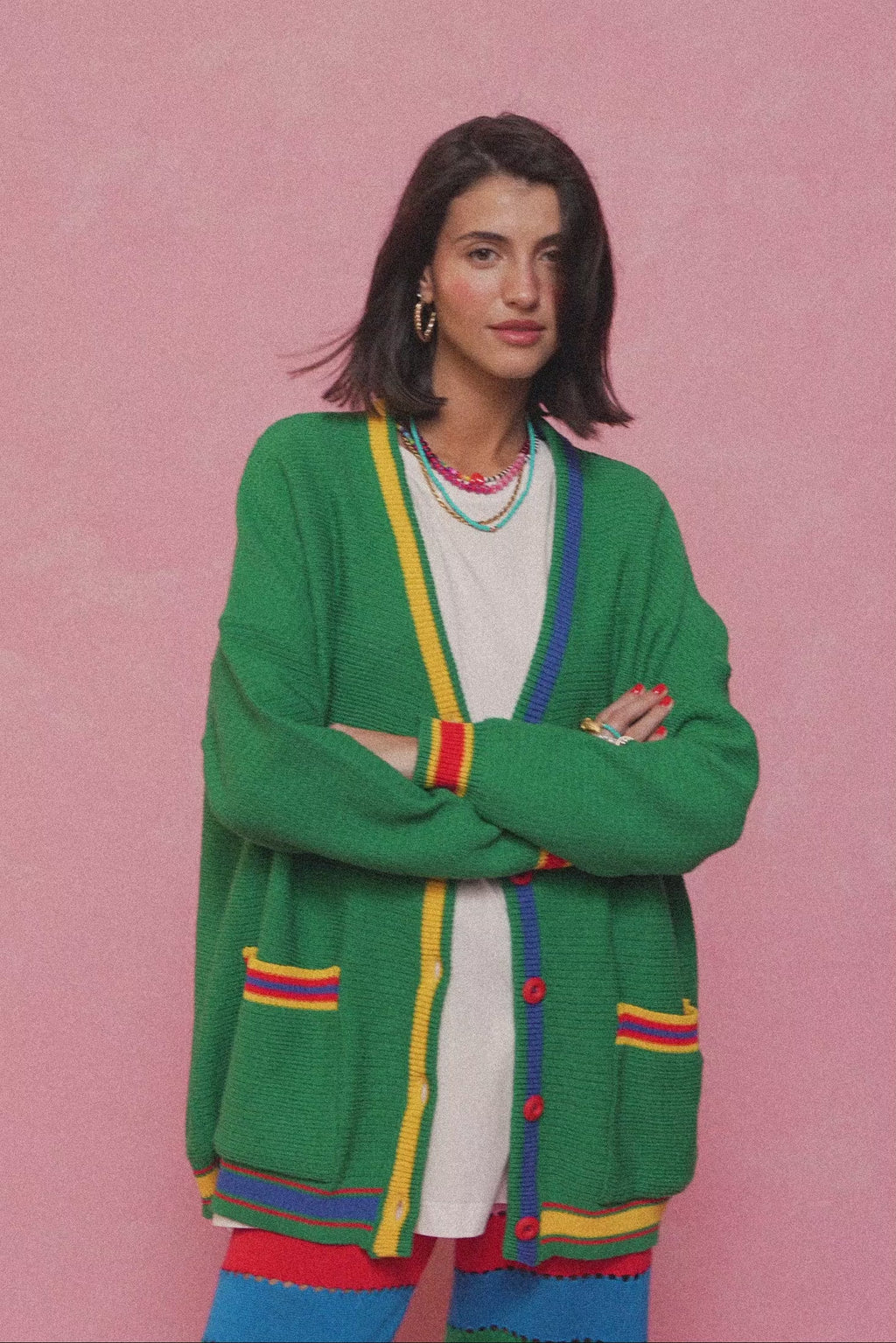 karavan clothing fashion spring summer 26 nai collection marianne knitted gardigan green