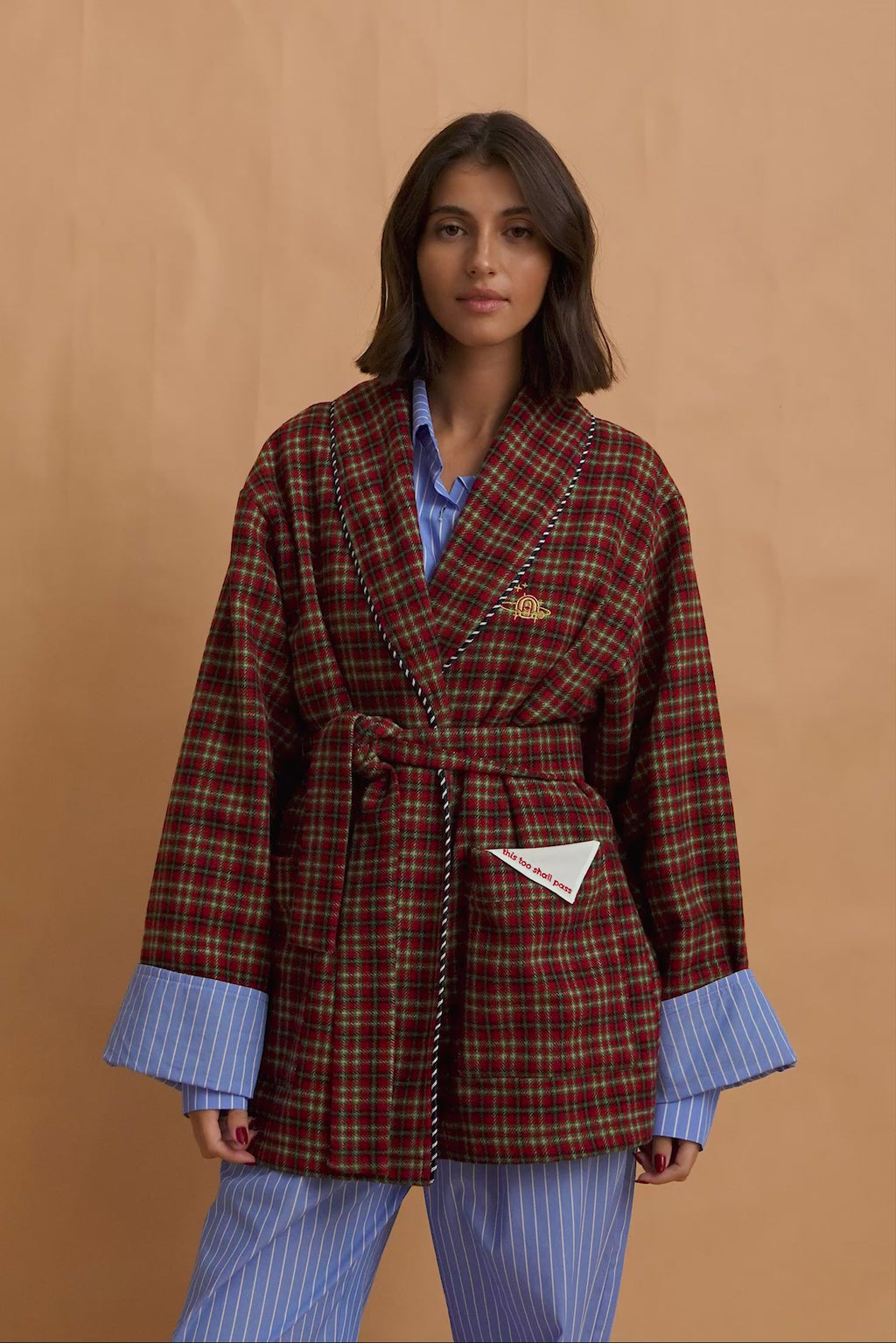 karavan clothing fashion fall winter 25 homecoming homeware collection checked red robe