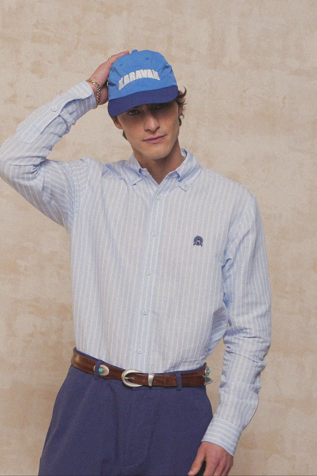 karavan clothing fashion spring summer 26 men nai collection bruce shirt ciel stripes