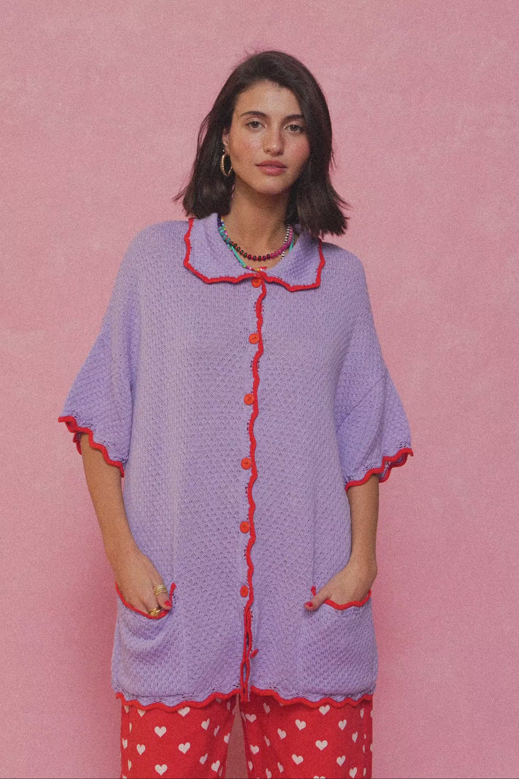 karavan clothing fashion spring summer 26 nai collection hilary knitted shirt lilac