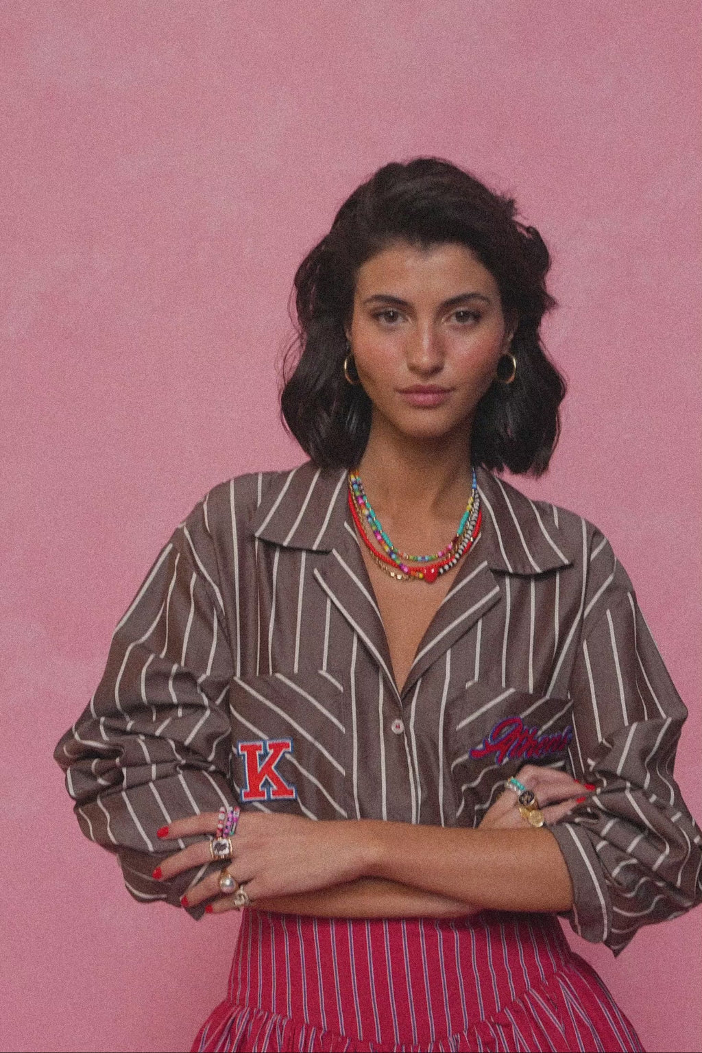 karavan clothing fashion spring summer 26 nai collection harper shirt brown stripes