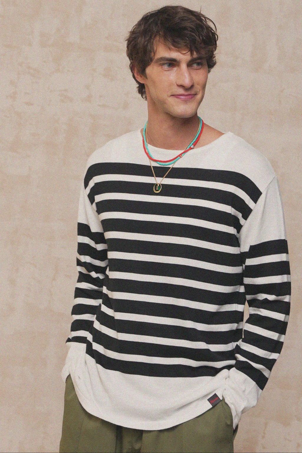 karavan clothing fashion spring summer 26 men nai collection marcello knitted sweater black stripes
