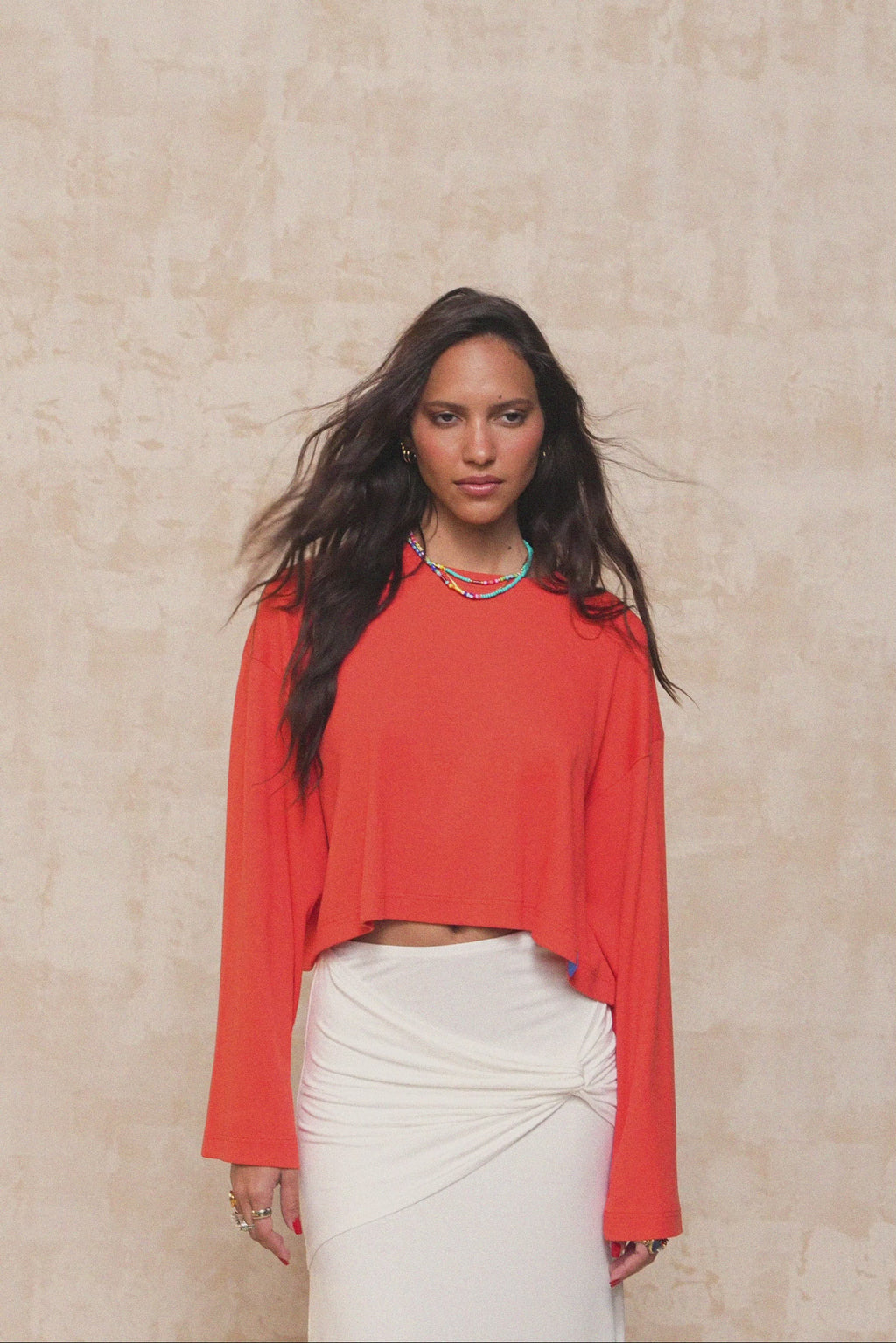 karavan clothing fashion krvn spring summer 26 nai collection avery crop top coral