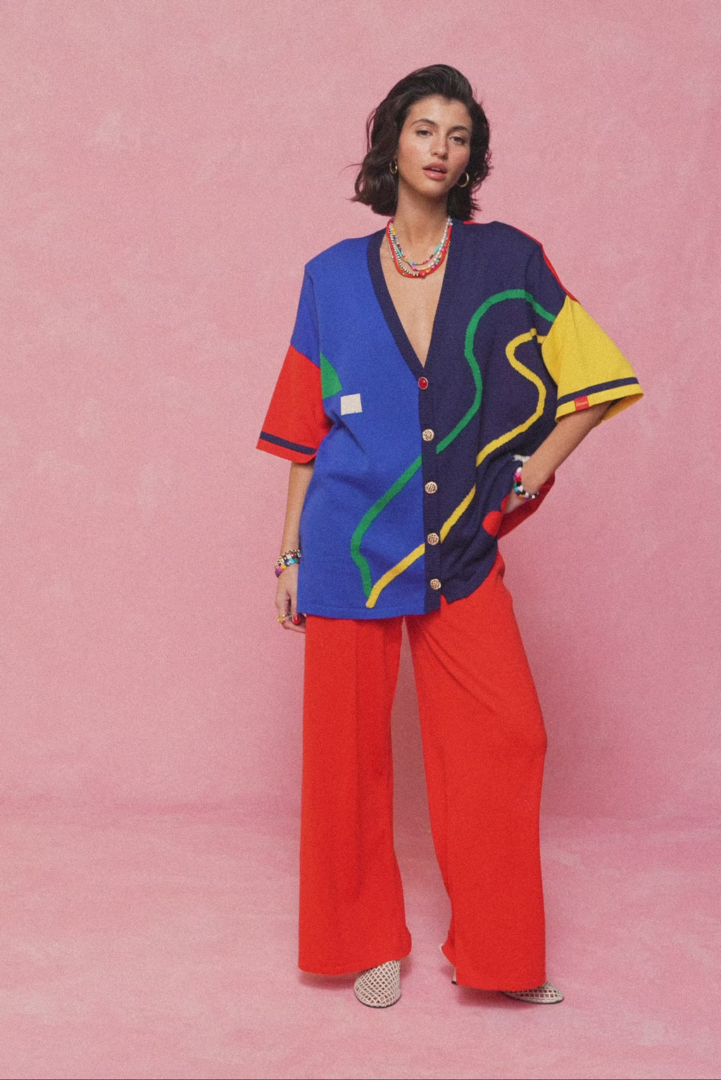 karavan clothing fashion spring summer 26 nai collection kiana knitted trousers red