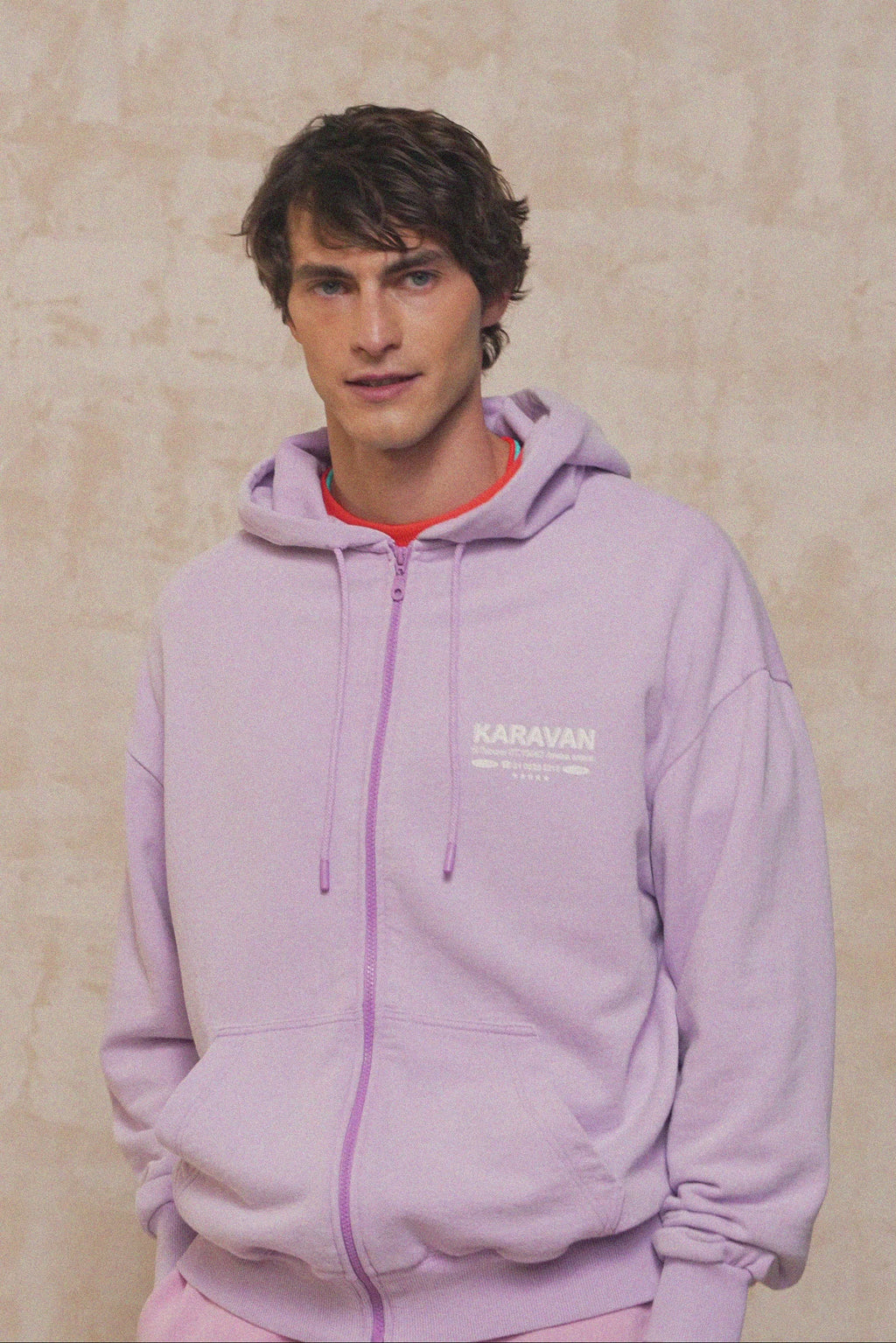karavan clothing fashion spring summer 26 men nai collection diego zip hoodie lilac