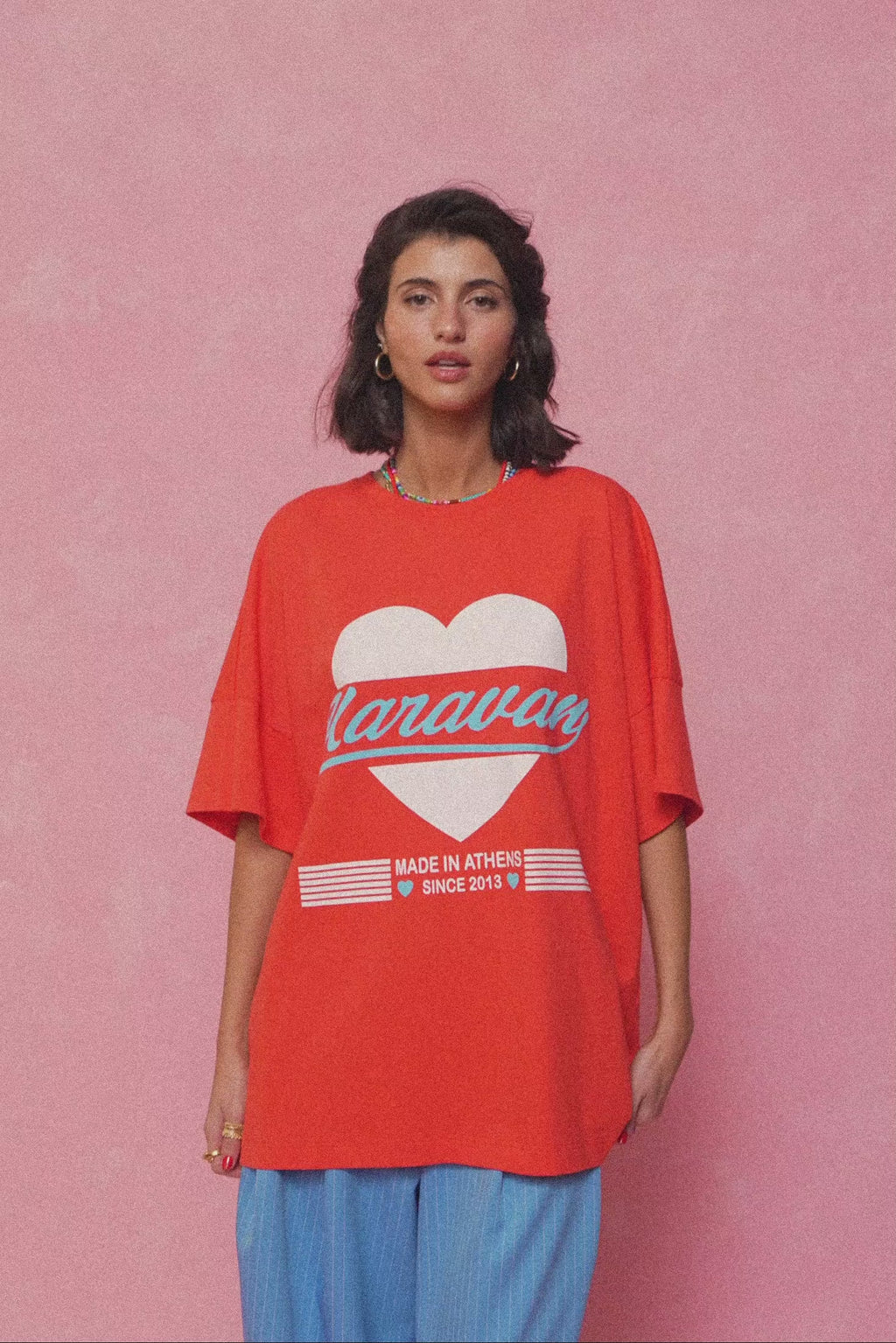 karavan clothing fashion spring summer 26 nai collection tessa tee tomato red