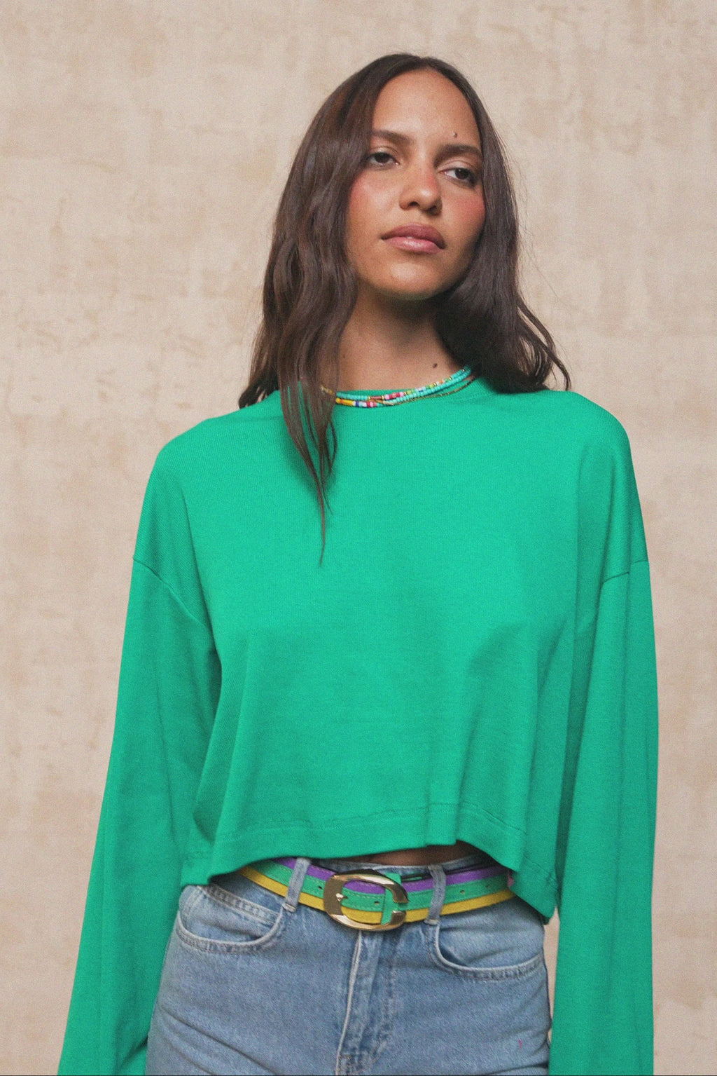 karavan clothing fashion krvn spring summer 26 nai collection avery crop top green