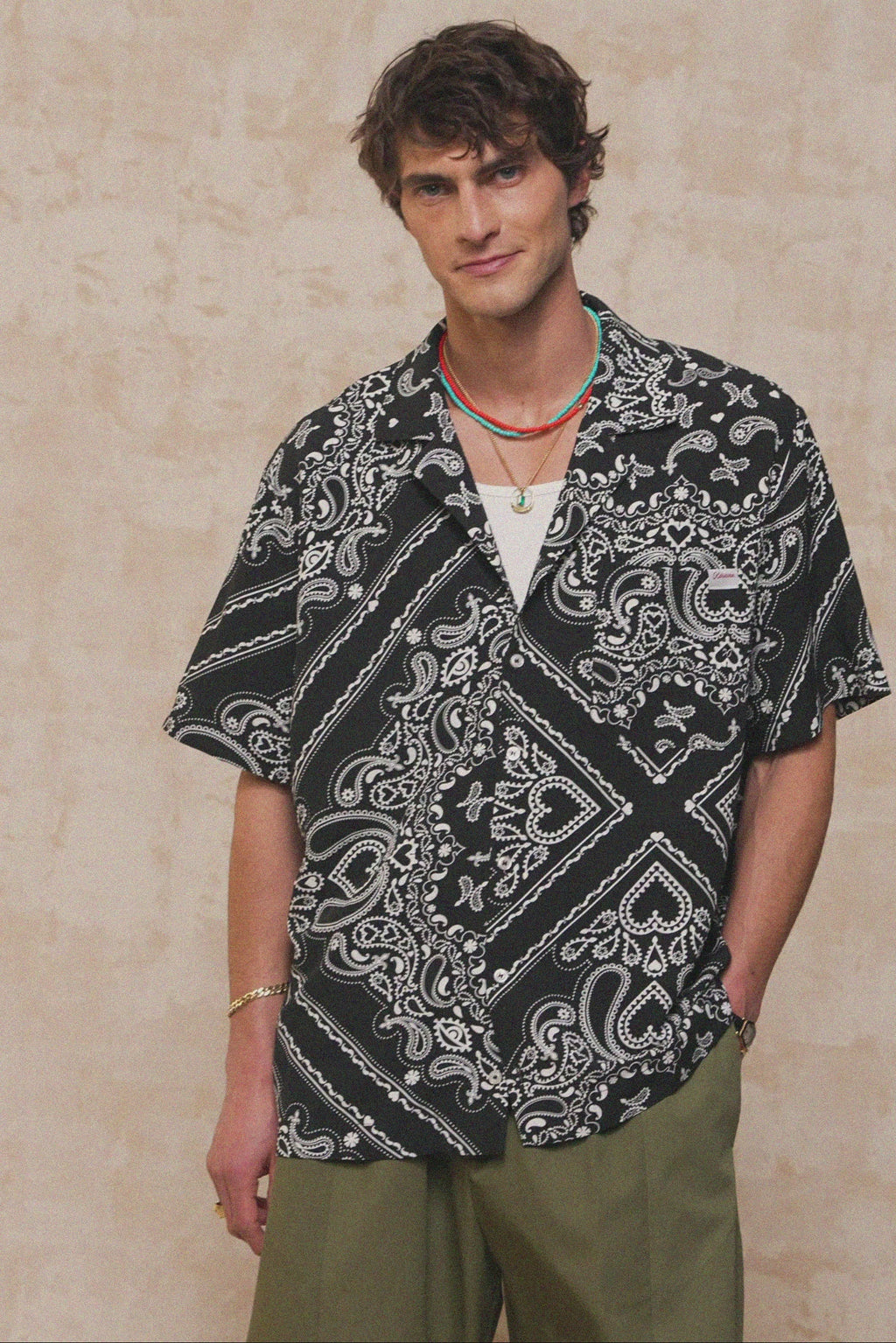 karavan clothing fashion spring summer 26 men nai collection dustin shirt bandana black