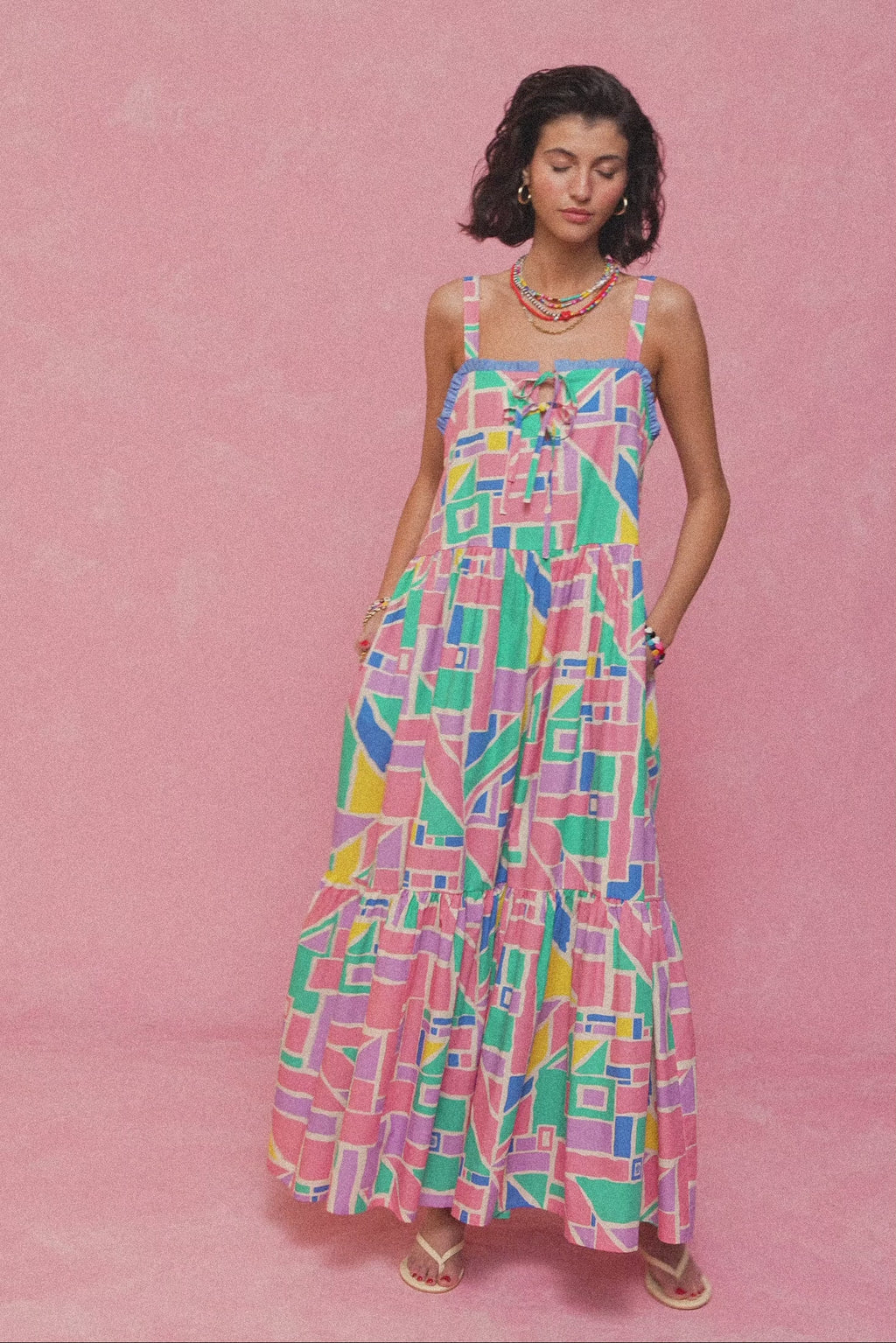 karavan clothing fashion spring summer 26 nai collection isabel dress mint lilac ivory shapes