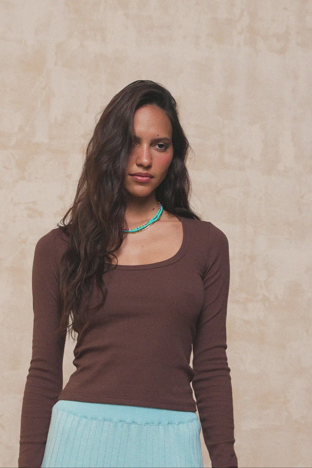 karavan clothing fashion krvn spring summer 26 nai collection magda top brown