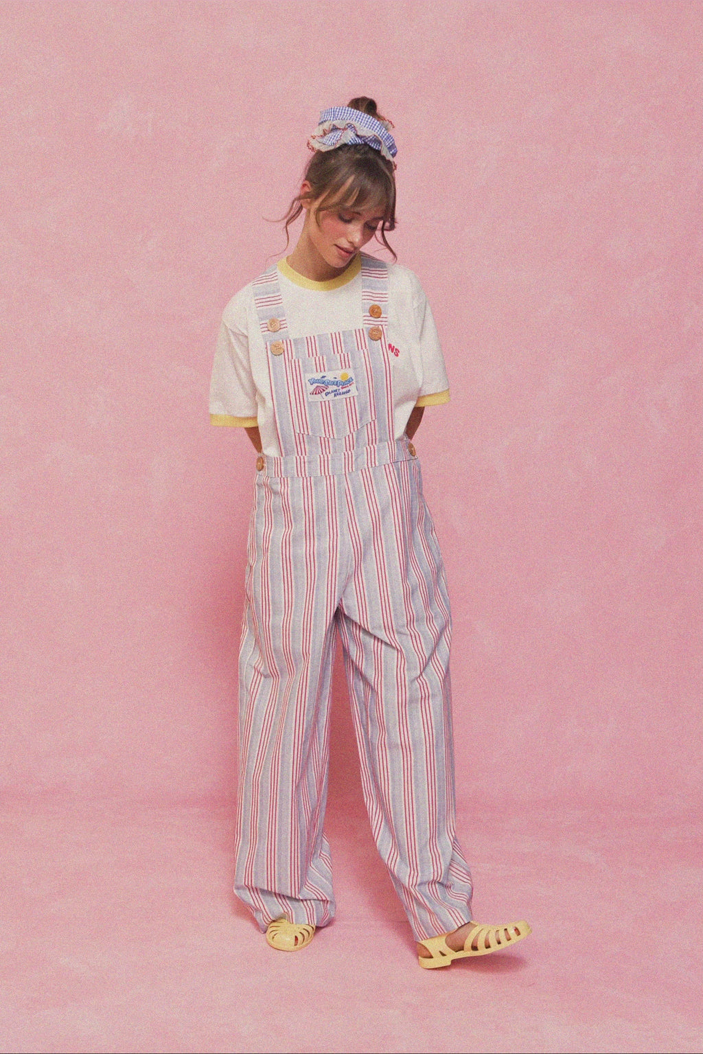 karavan clothing fashion planet homeware spring summer 26 nai collection salopette stripes red blue