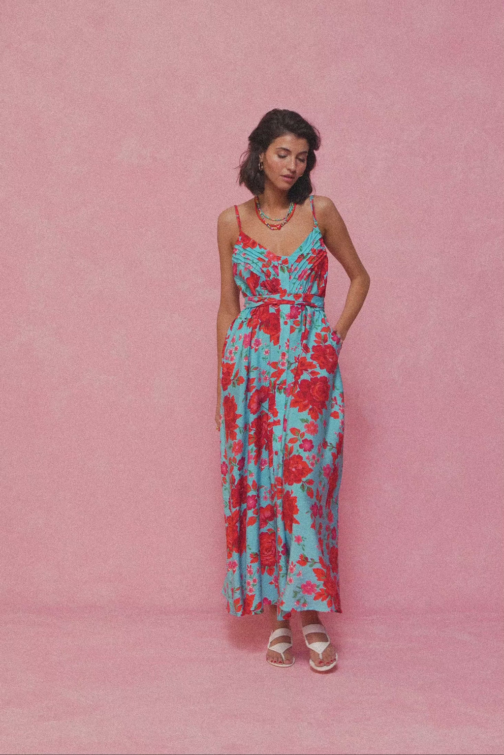 karavan clothing fashion spring summer 26 nai collection priscilla dress floral turquoise