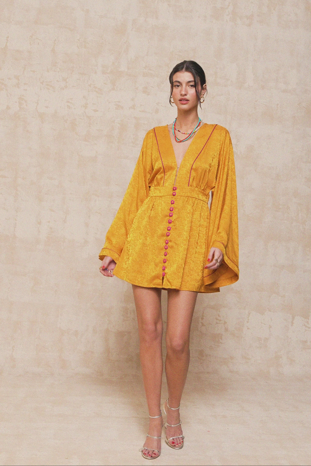 karavan clothing fashion spring summer 26 krvn nai collection daisy mini dress yellow