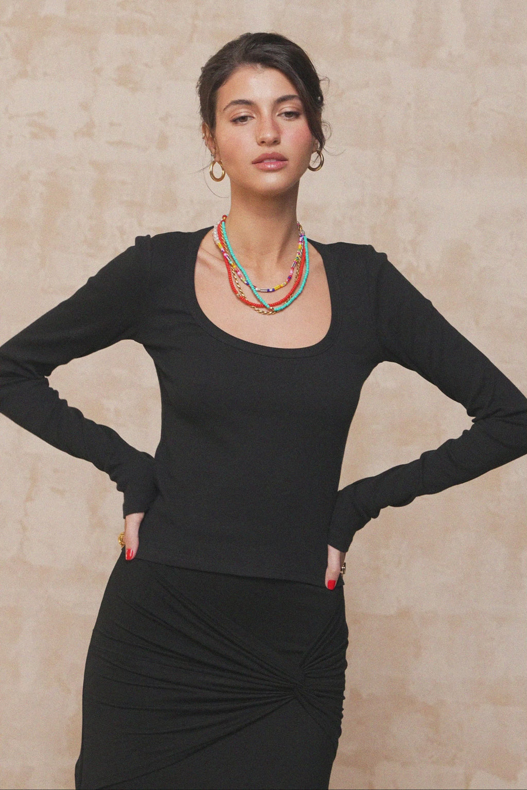 karavan clothing fashion krvn spring summer 26 nai collection magda top black