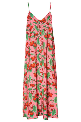 karavan clothing fashion spring summer 26 nai collection priscilla dress cherries pink