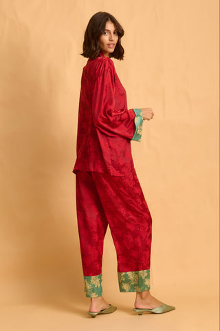 karavan clothing fashion fall winter 25 homecoming homeware collection mandarin pants red